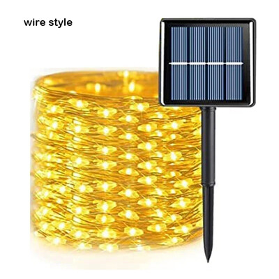 1 balenie solárnych LED svetiel do exteriéru, záhrady, vianočnej dekorácie, girlandy, vianočné solárne lano, svetelná šnúrka, rozprávkový pásik 32m/22m/12m/7m