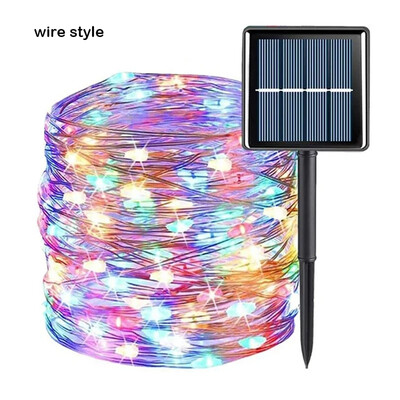1 balenie solárnych LED svetiel do exteriéru, záhrady, vianočnej dekorácie, girlandy, vianočné solárne lano, svetelná šnúrka, rozprávkový pásik 32m/22m/12m/7m