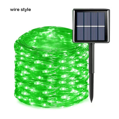 1 balenie solárnych LED svetiel do exteriéru, záhrady, vianočnej dekorácie, girlandy, vianočné solárne lano, svetelná šnúrka, rozprávkový pásik 32m/22m/12m/7m
