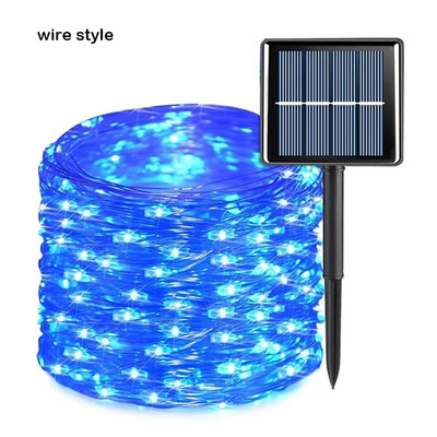 1 balenie solárnych LED svetiel do exteriéru, záhrady, vianočnej dekorácie, girlandy, vianočné solárne lano, svetelná šnúrka, rozprávkový pásik 32m/22m/12m/7m
