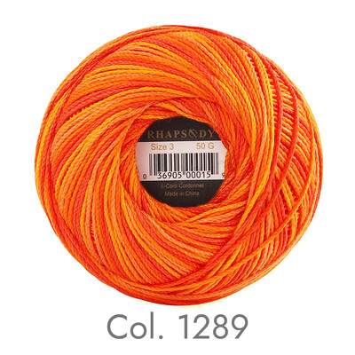 „Rhapsody Pearl“ medvilnė, 3 dydis, egiptietiškos medvilnės nėrimo siūlai margas „pasidaryk pats“ mezgimas, dvigubas merserizuotas, 50 g, 120 yds