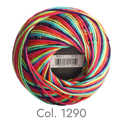 „Rhapsody Pearl“ medvilnė, 3 dydis, egiptietiškos medvilnės nėrimo siūlai margas „pasidaryk pats“ mezgimas, dvigubas merserizuotas, 50 g, 120 yds