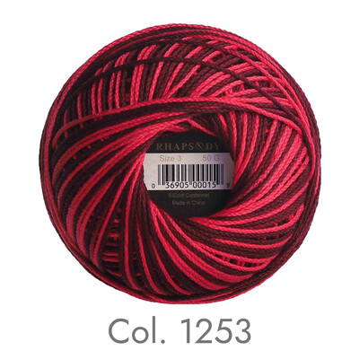 „Rhapsody Pearl“ medvilnė, 3 dydis, egiptietiškos medvilnės nėrimo siūlai margas „pasidaryk pats“ mezgimas, dvigubas merserizuotas, 50 g, 120 yds