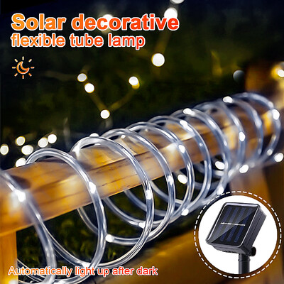 Solárne 200 LED lanové svetlo vodotesné vonkajšie solárne rozprávkové svetielka 8 režimov vianočné do záhrady dvora sviatočné svetlo na stromček