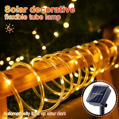 Solárne 200 LED lanové svetlo vodotesné vonkajšie solárne rozprávkové svetielka 8 režimov vianočné do záhrady dvora sviatočné svetlo na stromček