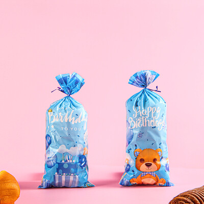 50/25 бр. Сладко мече Подарък Торбичка за бонбони Пластмасови торбички за опаковане на бисквитки Сувенири за парти за бебе Декорация за рожден ден на деца