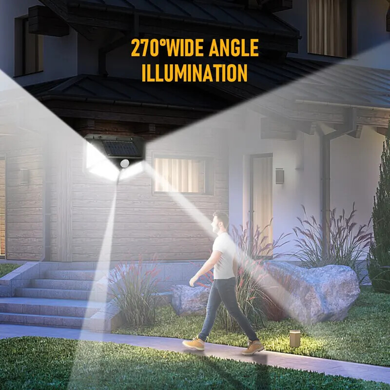 Solar Led kültéri dekorációhoz Napelemes kerti lámpák kemping otthon fali világítás erkély világítás dekoráció szerelvény panel vízálló