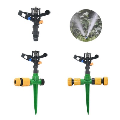 1/2 collu dārza zāliena smidzinātājs Rotate Sprinkler Rocker Sprausla 360 grādos rotējoša dārza ūdens sistēma 1 komplekts