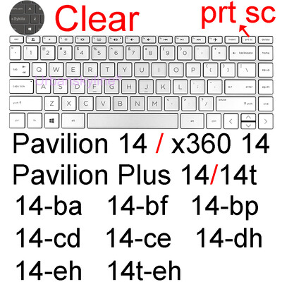 HP Pavilion x360 14 tastatūras vāciņš 14-cd 14-bf 14-by 14-ca 2 in 1 14-e 14-r 14-n 14-vb g4 m4 silikona aizsargplēve