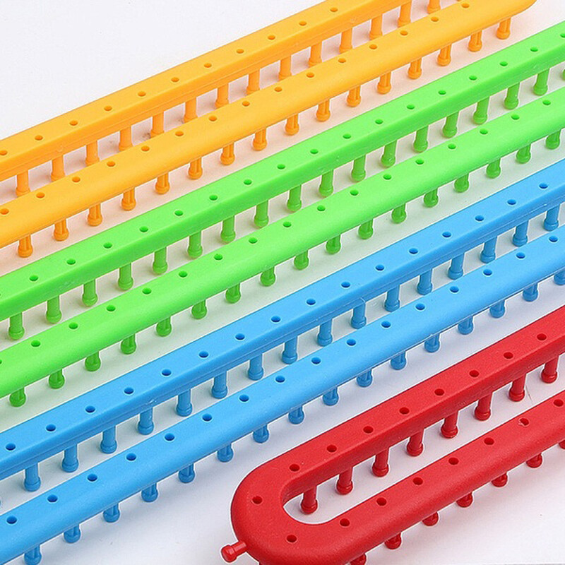 1 szett 4 méretű hordozható sál, szövőszék, műanyag barkács, kézműves pompon sapka zokni kötőtű szövőeszköz varrás kiegészítők