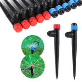 360 Degrees Garden Micro Drip Irrigation Περιστρεφόμενο ακροφύσιο σκόνης ψεκαστήρας ψεκαστήρας Χρήση για 1/4" Σύστημα ποτίσματος λάστιχου κήπου 20 τμχ