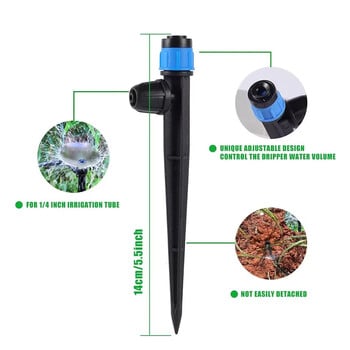 360 Degrees Garden Micro Drip Irrigation Περιστρεφόμενο ακροφύσιο σκόνης ψεκαστήρας ψεκαστήρας Χρήση για 1/4\