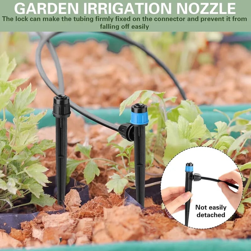 360 Degrees Garden Micro Drip Irrigation Περιστρεφόμενο ακροφύσιο σκόνης ψεκαστήρας ψεκαστήρας Χρήση για 1/4" Σύστημα ποτίσματος λάστιχου κήπου 20 τμχ