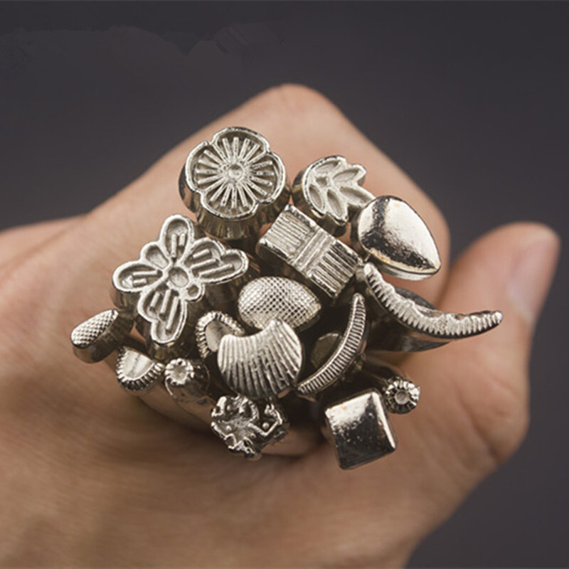 DIY kožni alati za rezbarenje 16 komada i 20 komada od nehrđajućeg čelika za utiskivanje pečata Alat za kožu Kožni alati zanatskih pečata