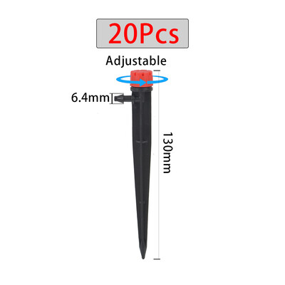 20 ks zavlažovacích kvapiek, vkladanie do zeme 4/7 mm hadice, záhradný zavlažovací vírový zavlažovací systém