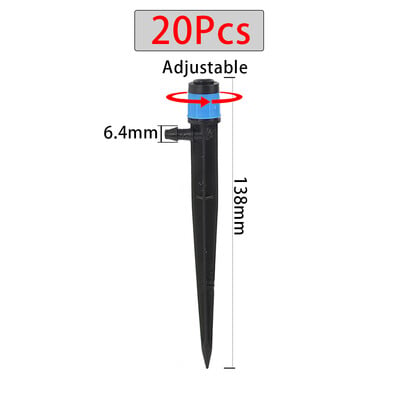 20 ks zavlažovacích kvapiek, vkladanie do zeme 4/7 mm hadice, záhradný zavlažovací vírový zavlažovací systém