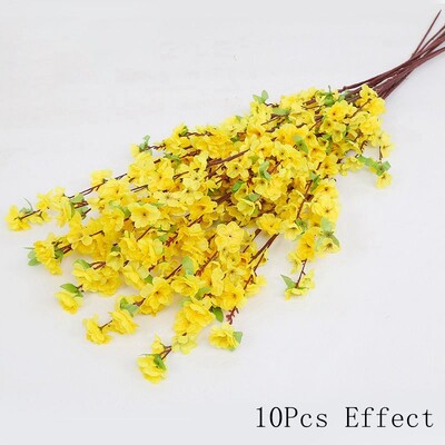 Sakura dirbtinių gėlių puokštė sodo vakarėliui vestuvių vedybų dekoravimui namų kambario dekoras netikros gėlės stalo vazos ornamentas