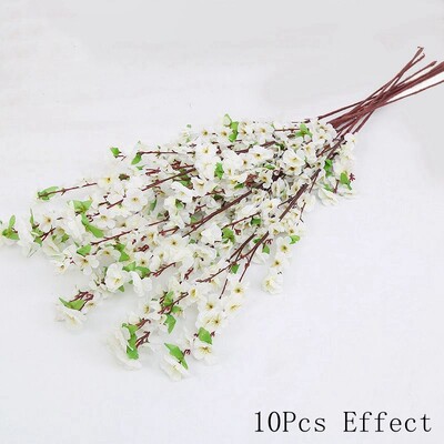 Sakura dirbtinių gėlių puokštė sodo vakarėliui vestuvių vedybų dekoravimui namų kambario dekoras netikros gėlės stalo vazos ornamentas