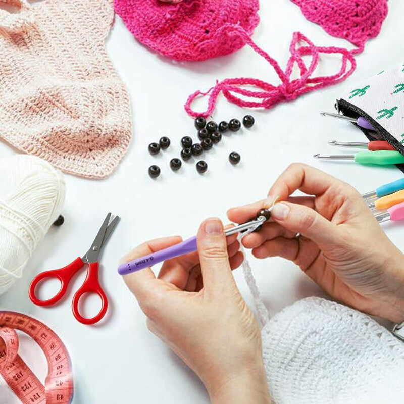 Set de croșetat de 52 de piese Soft Grip Crochet Treatment Kit de ace de tricotat DIY instrumente de artă pentru tricotat manual