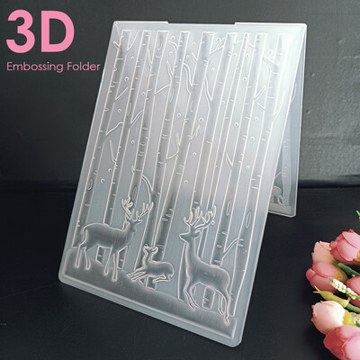 AZSG Kalėdų naujiena 3D lapų reljefinės plokštės Dizainas „pasidaryk pats“ popieriaus pjaustymo štampai „Scrapbooking“ plastikinis reljefinis lankstymas