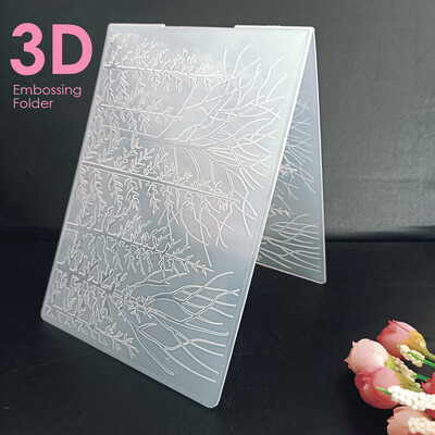 AZSG Kalėdų naujiena 3D lapų reljefinės plokštės Dizainas „pasidaryk pats“ popieriaus pjaustymo štampai „Scrapbooking“ plastikinis reljefinis lankstymas