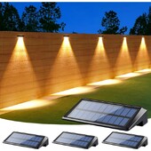 Napkerítés lámpa, kültéri vízálló lámpa, napelemes fali terasz udvari terasz korlát díszlámpa