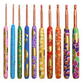 Karšta nauja 10 vnt rožinio aukso spalvos nėrimo kabliukų rinkinys aliuminio mezgimo adatos polimero molio nėrimo adatos siuvimo priedai Dovana