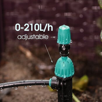 Καλής ποιότητας Garden 8-Holes Adjustable Watering Bubbler Irrigation Sprinker Stake Mist Nozzle Spray Dripper for Plant Greenhouse