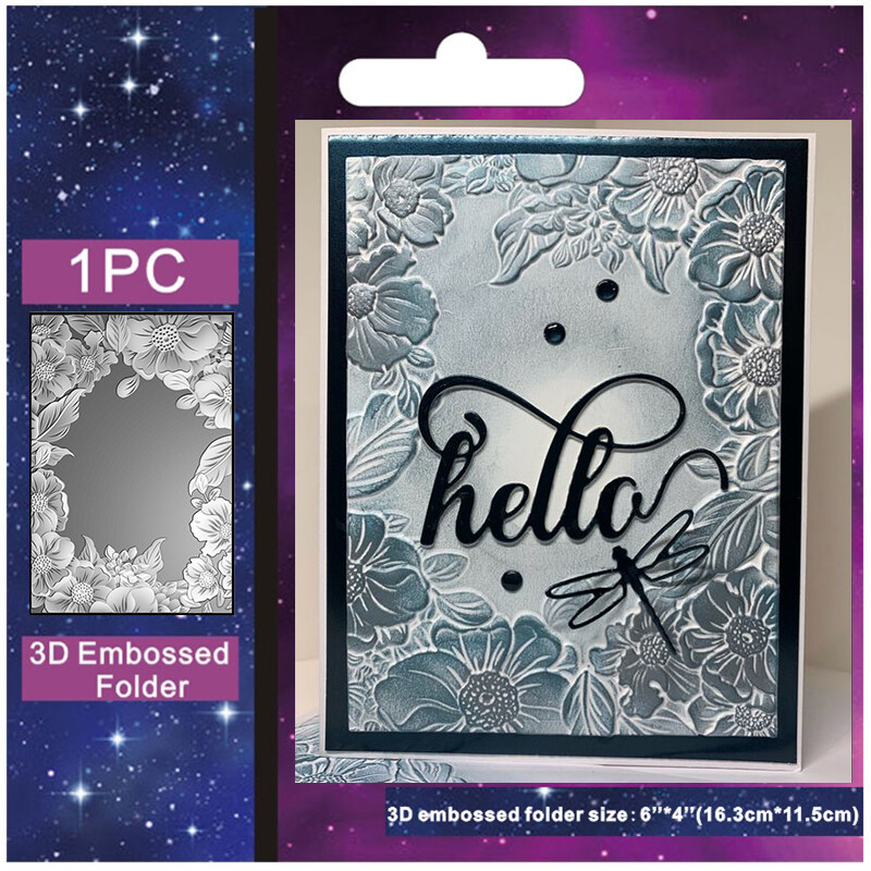 2024 Uus kaarekujuline roos, 3D reljeefne kaust Scrapbooking Tool Dies Materjalid DIY käsitöötarbed Fotoalbumi Dekoratsioonikaardi taust