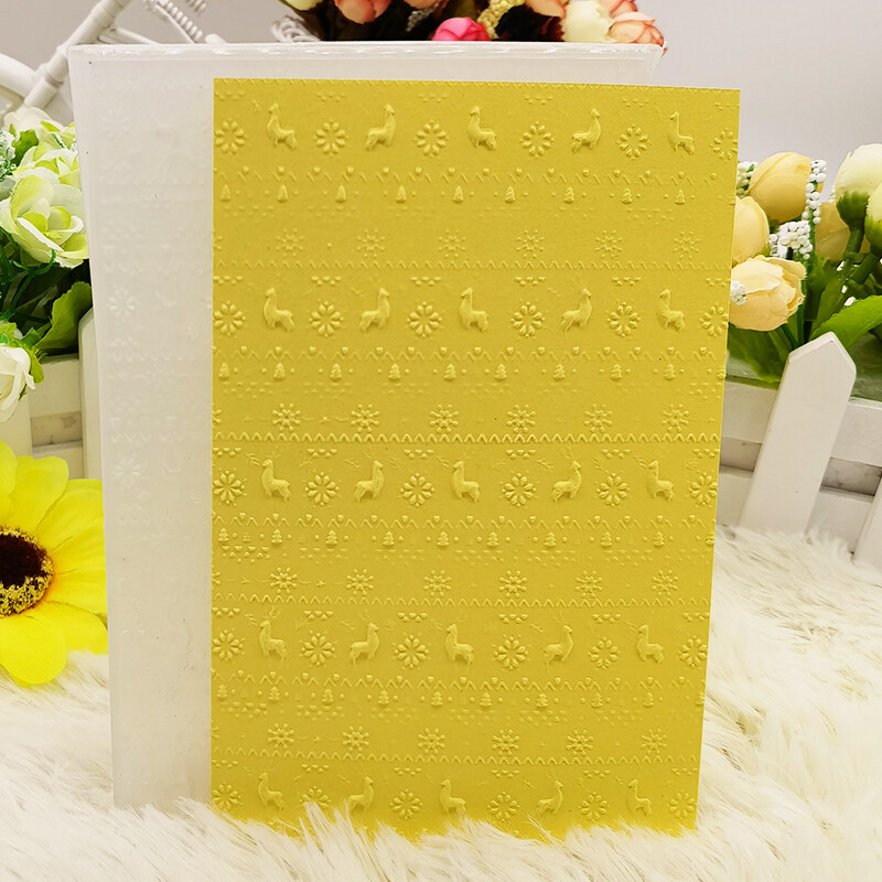 Naujas tekstūros įspūdis – žieminis megztinis 3D reljefinis plastikinis reljefinis aplankas kortelių kūrimui iškarpų albumas, popieriaus pasidaryk pats procesas Decorati