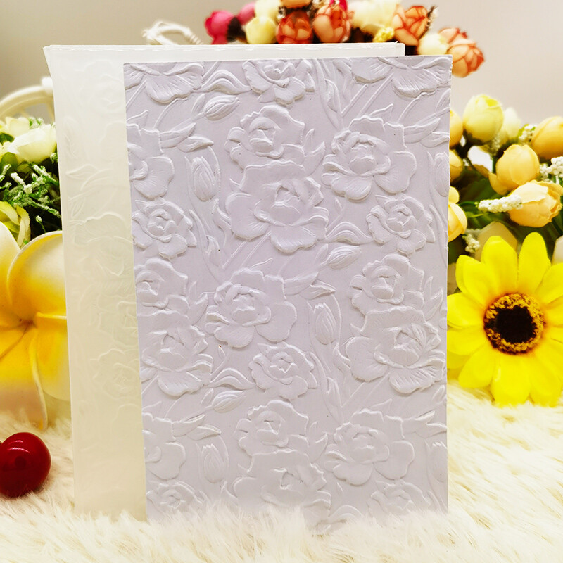 Nauja puokštė 3D reljefinis plastikinis reljefinis aplankas kortelių kūrimui iškarpų albumas, popierius „pasidaryk pats“ dekoratyviniai gaminiai