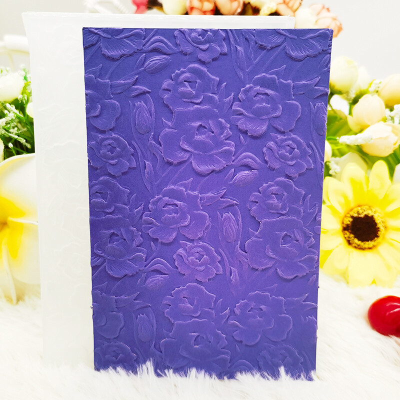 Nauja puokštė 3D reljefinis plastikinis reljefinis aplankas kortelių kūrimui iškarpų albumas, popierius „pasidaryk pats“ dekoratyviniai gaminiai