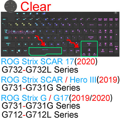 Silikónový ochranný kryt klávesnice pre ROG Strix Scar 17 18 G17 G18 Hero G713 G712 G733 G732 G731 G834 G814 15 16 17