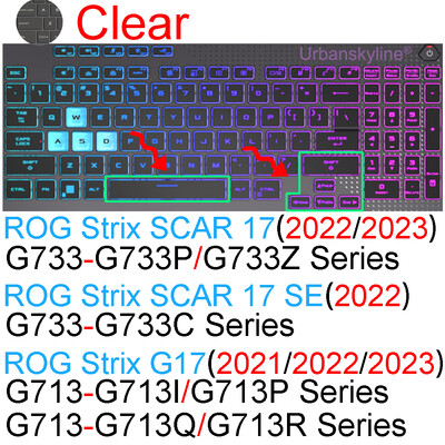 Silikónový ochranný kryt klávesnice pre ROG Strix Scar 17 18 G17 G18 Hero G713 G712 G733 G732 G731 G834 G814 15 16 17