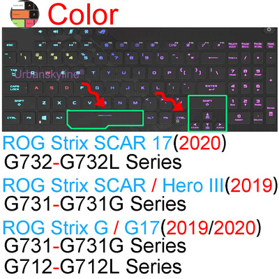 Silikónový ochranný kryt klávesnice pre ROG Strix Scar 17 18 G17 G18 Hero G713 G712 G733 G732 G731 G834 G814 15 16 17
