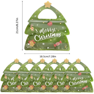 30/5 vnt. Kalėdų eglutės rašto savaime užsisandarinantis maišelis sausainių pakavimas Milu elnio raštas Naujųjų metų vakarėlio dekoravimas sausainių laikymo maišelis