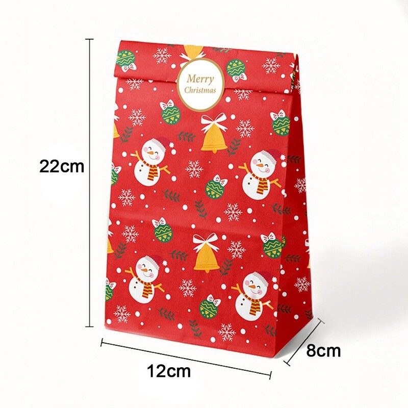 12db Új Papír Karácsonyi Papírtáska Gyerekek Barkácsolás Ajándéktáskák Parti dekoráció Otthoni Kiegészítők Csomagolótáska Újév