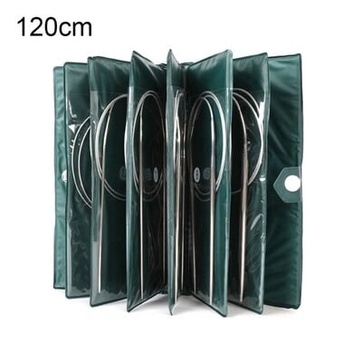 11 tk roostevabast terasest ümmargused kudumisvardad heegelnõela komplekt lõng kudumine isetegemise tööriist kotiga, pikkus 43/65/100/120 cm