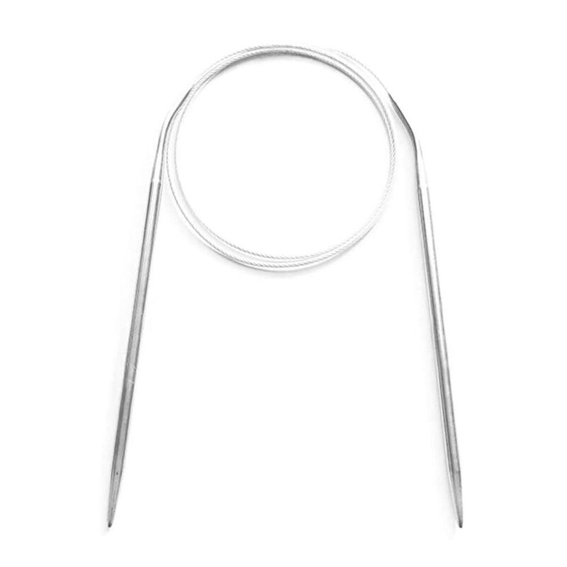 11 tk roostevabast terasest ümmargused kudumisvardad heegelnõela komplekt lõng kudumine isetegemise tööriist kotiga, pikkus 43/65/100/120 cm