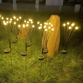 8/10LED solárne svetlo vonkajšia záhradná dekorácia krajinné svetlá ohňostroj svetluška trávnikové lampy vidiecky dom balkón dekoračná lampa