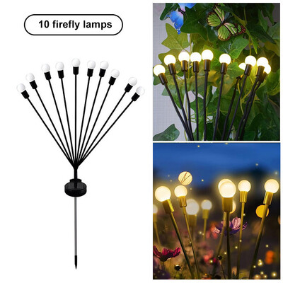 8/10LED solárne svetlo vonkajšia záhradná dekorácia krajinné svetlá ohňostroj svetluška trávnikové lampy vidiecky dom balkón dekoračná lampa