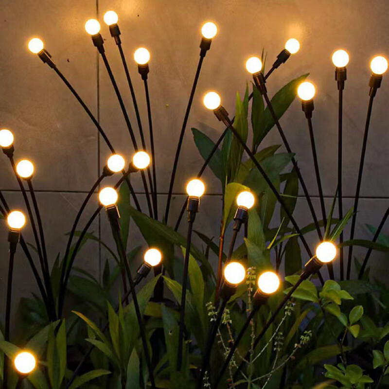 8/10LED solárne svetlo vonkajšia záhradná dekorácia krajinné svetlá ohňostroj svetluška trávnikové lampy vidiecky dom balkón dekoračná lampa