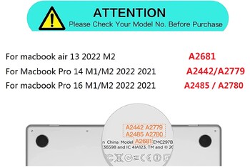 Тънък за Macbook Air M2 2022 A2681 ЕС САЩ Английски Испански Руски Френски Арабски Силиконов капак на клавиатурата за Macbook Air A2681 Skin