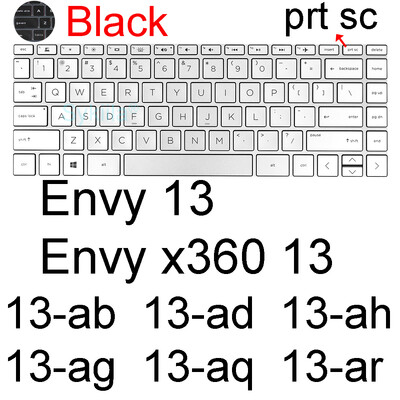 Klaviatūros dangtelis, skirtas HP ENVY 13 13-BF 13-AY 13-AR 13-BA X360 13-BD 13-AG 13-AH 13-AQ 13-M 13-D apsauginis odos dėklas, silikonas 13.3