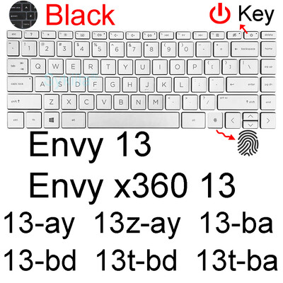 Klaviatūros dangtelis, skirtas HP ENVY 13 13-BF 13-AY 13-AR 13-BA X360 13-BD 13-AG 13-AH 13-AQ 13-M 13-D apsauginis odos dėklas, silikonas 13.3