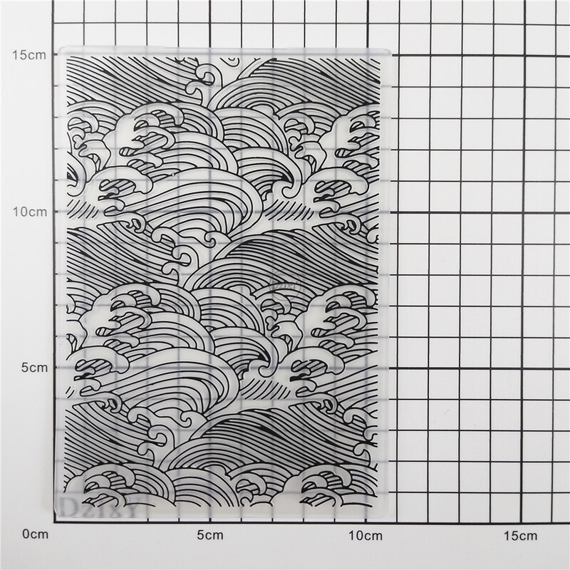 2023 NEW Waves Fono reljefiniai aplankai, skirti Scrapbooking popierinių albumų kortelėms, reikmenų gamybai 3D plastikiniai trafaretai amatai