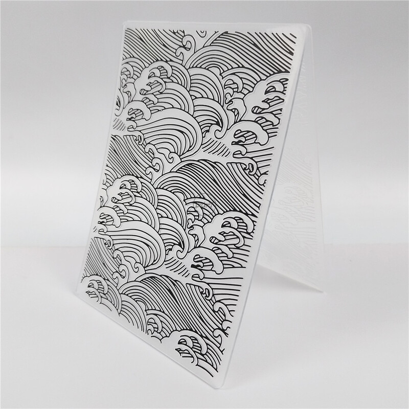 2023 NEW Waves Fono reljefiniai aplankai, skirti Scrapbooking popierinių albumų kortelėms, reikmenų gamybai 3D plastikiniai trafaretai amatai