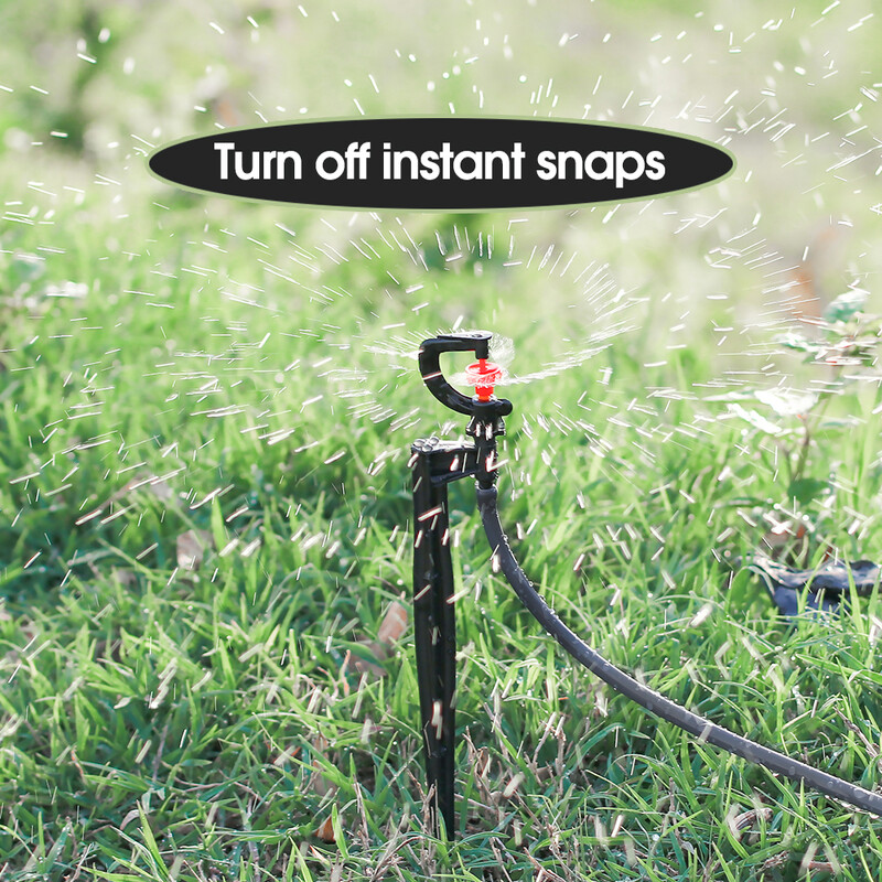 5 vnt. 360° refrakcijos purškimo antgalis, sodo drėkinimo mikrorotoriniai purkštuvai su 21 cm laistymo priedais 4/7 mm žarnai