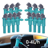 20 ks 4l/h OD-6,0 mm až 1/4'' kvapkadlo na vodu s ventilom záhradné bonsajové mikro kvapkacie trysky pre zavlažovacie postrekovače s hadicou 4/7 mm