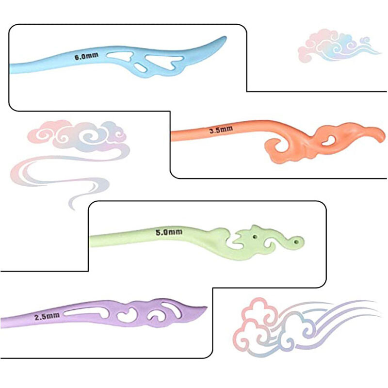 8 vnt. daugiaspalvė nėrimo adata su retro puošniu nėrimo rankena, ergonomiška rankena „pasidaryk pats“ verpalų audimo įrankiai, skirti nėrimui,